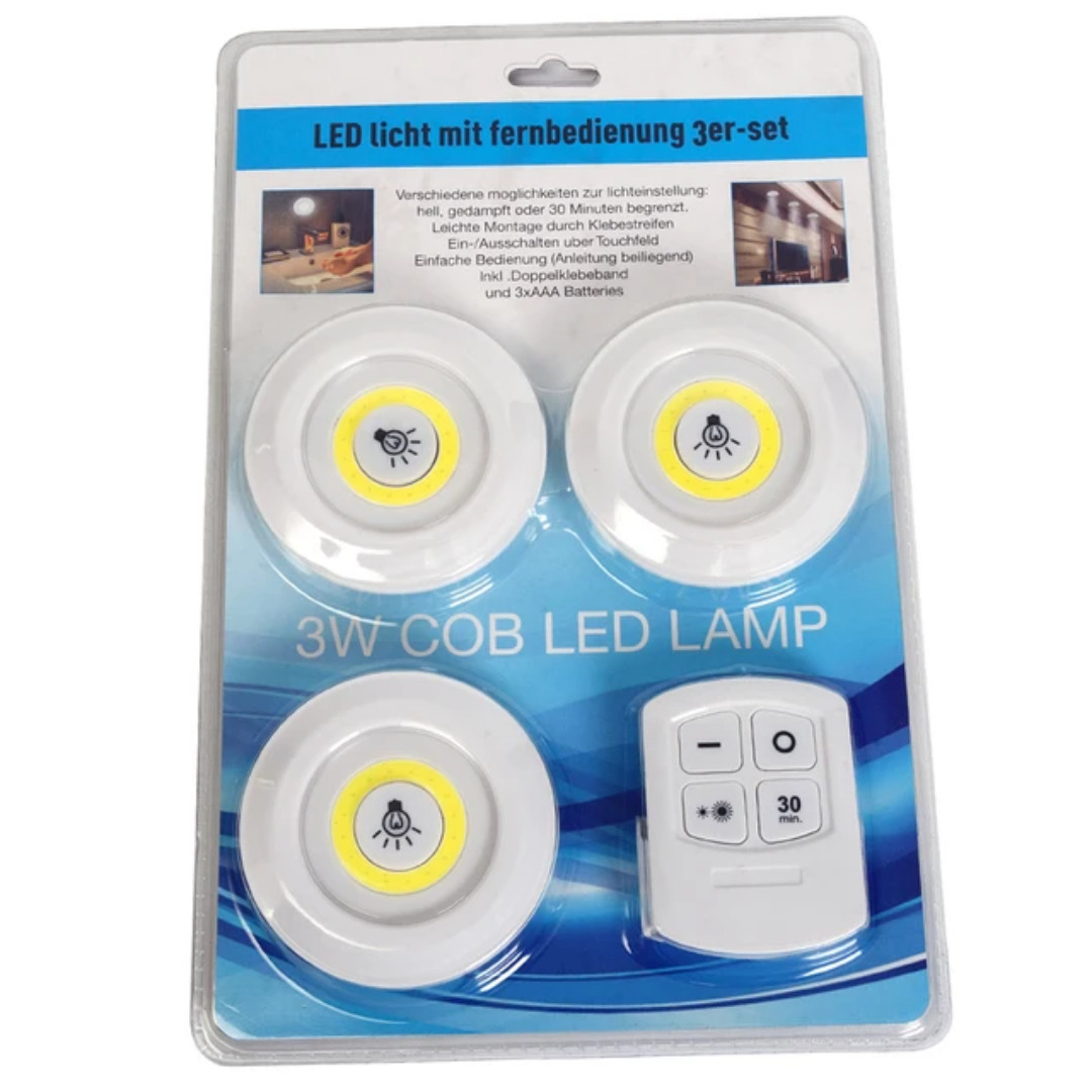 SET Lampi LED alimentare cu baterii, control prin telecomanda, wireless, Alb